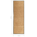 vidaXL krémszínű kimosható lábtörlő 60 x 180 cm