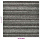 vidaXL Szőnyeg 20 pcs Csíkozott antracitszürke 50 x 50 cm