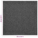 vidaXL Szőnyeg 20 pcs Antracit 50 x 50 cm 100% Polipropilén