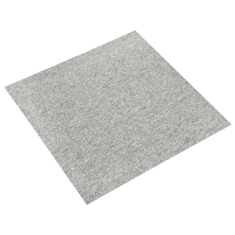 vidaXL 20 db világosszürke szőnyegpadlólap 5 m² 50 x 50 cm