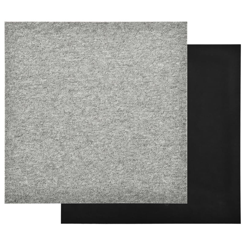 vidaXL 20 db világosszürke szőnyegpadlólap 5 m² 50 x 50 cm