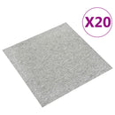 vidaXL Szőnyeg 20 pcs Világosszürke 50 x 50 cm 100% Polipropilén