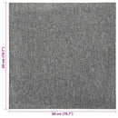 vidaXL Szőnyeg 20 pcs Szürke 50 x 50 cm 100% Polipropilén