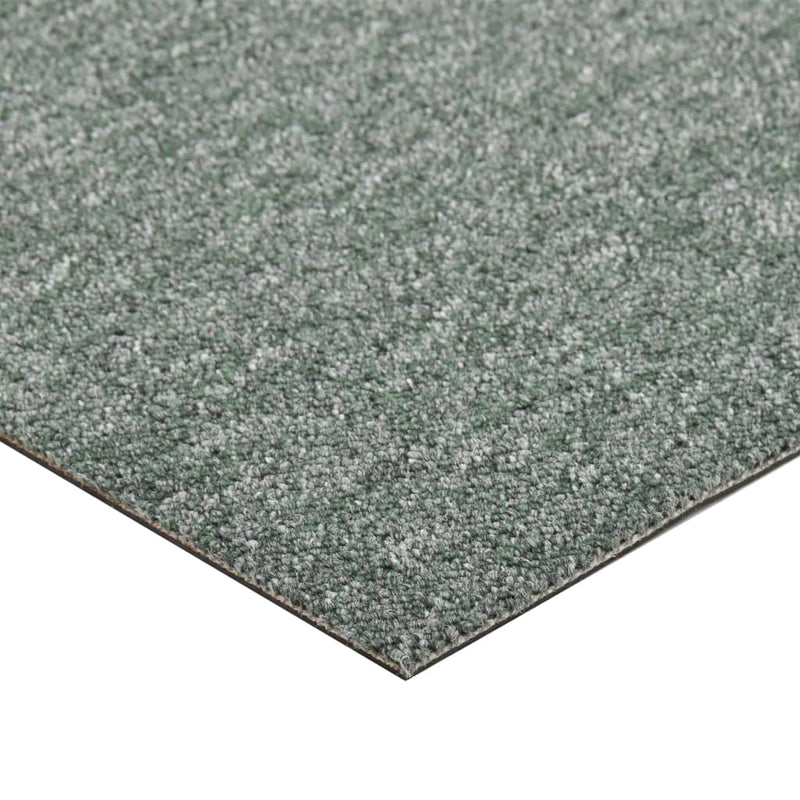 vidaXL 20 db zöld szőnyegpadlólap 5 m² 50 x 50 cm