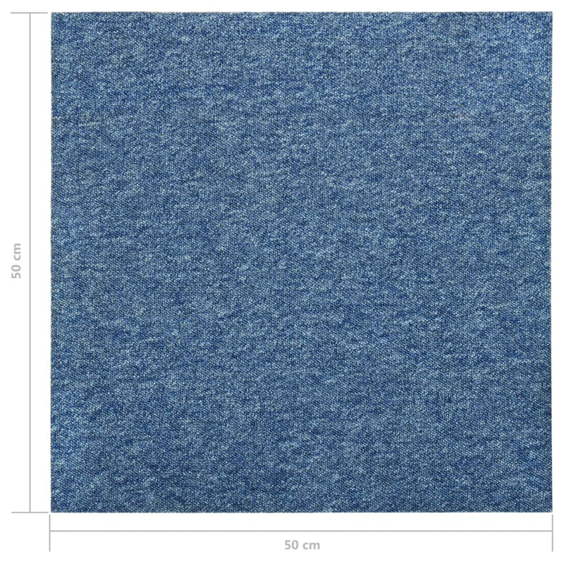 vidaXL 20 db kék szőnyegpadlólap 5 m² 50 x 50 cm