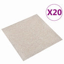 vidaXL Szőnyeg 20 pcs Világos bézs 50 x 50 cm 100% Polipropilén