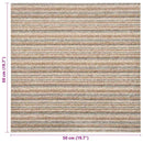 vidaXL 20 db csíkos bézs szőnyegpadlólap 5 m² 50 x 50 cm