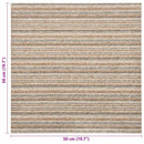 vidaXL Szőnyeg 20 pcs Csíkozott bézs 50 x 50 cm 100% Polipropilén