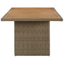 vidaXL barna polyrattan kerti étkezőasztal 200 x 100 x 74 cm