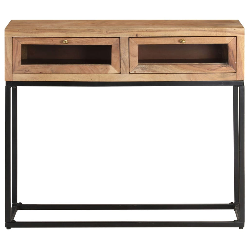 vidaXL tömör akácfa tálalóasztal 90 x 35 x 76 cm