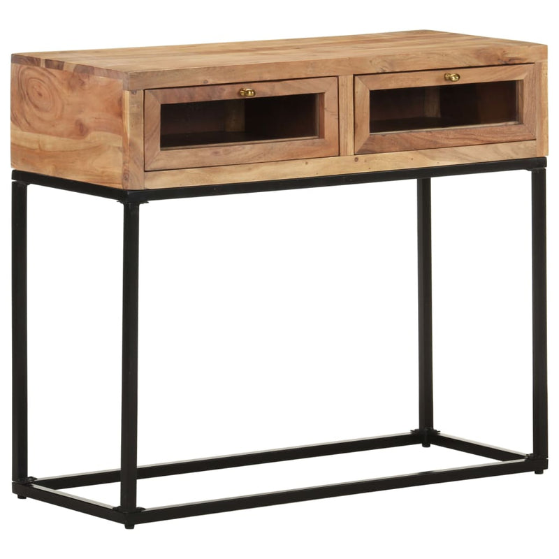 vidaXL tömör akácfa tálalóasztal 90 x 35 x 76 cm