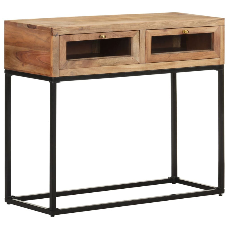 vidaXL tömör akácfa tálalóasztal 90 x 35 x 76 cm
