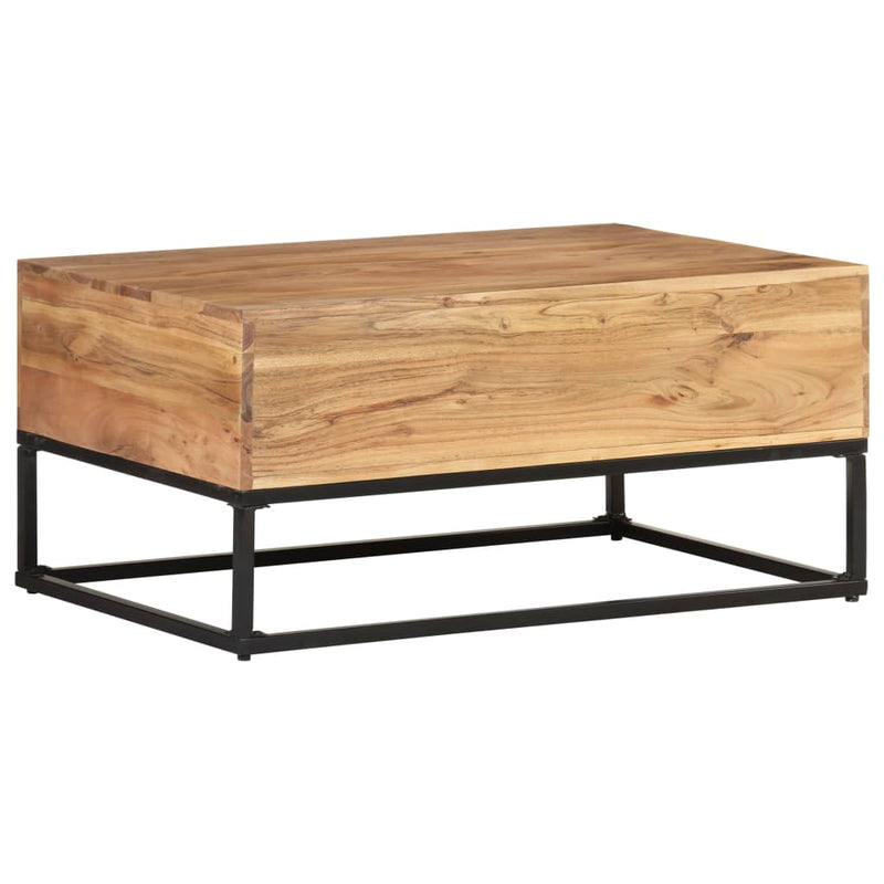 vidaXL tömör akácfa dohányzóasztal 90 x 60 x 40 cm