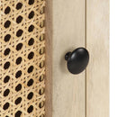 vidaXL tömör mangófa és természetes nád éjjeliszekrény 40 x 30 x 50 cm