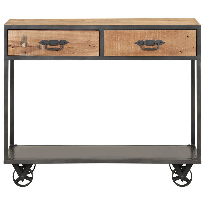 vidaXL tömör nyers újrahasznosított fa tálalóasztal 90 x 35 x 74 cm