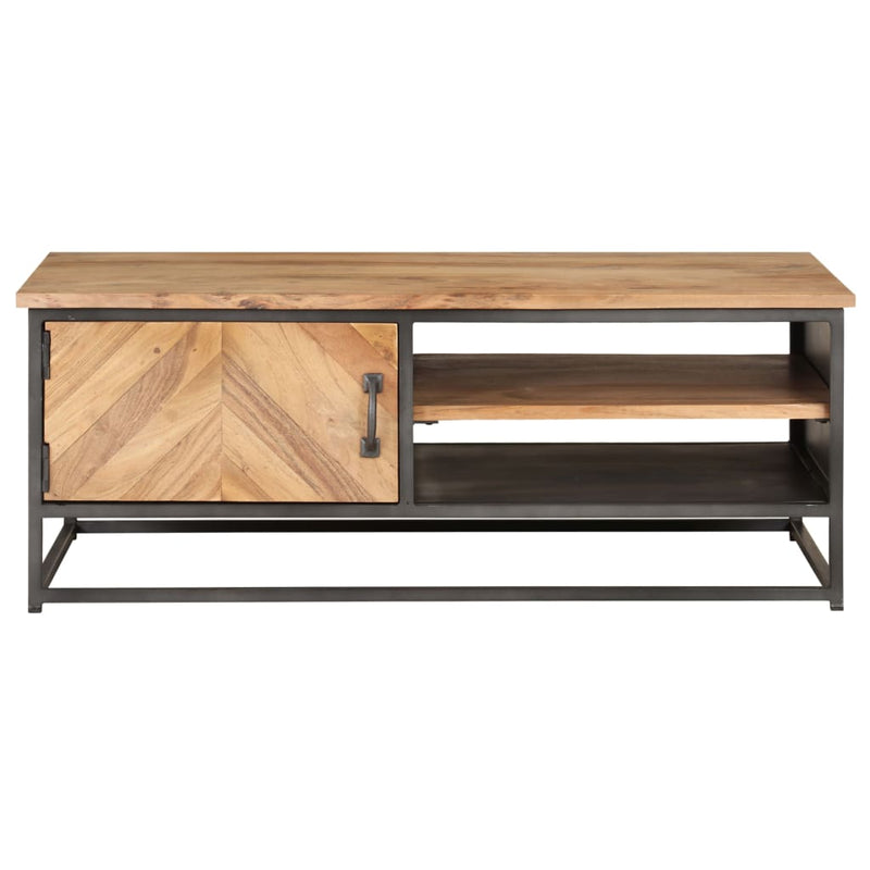 vidaXL tömör akácfa dohányzóasztal 90 x 50 x 35 cm
