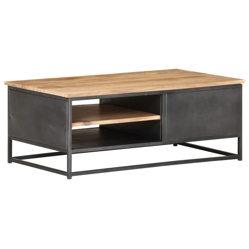 vidaXL tömör akácfa dohányzóasztal 90 x 50 x 35 cm