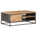 vidaXL tömör akácfa dohányzóasztal 90 x 50 x 35 cm