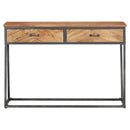 vidaXL tömör akácfa tálalóasztal 110 x 35 x 75 cm