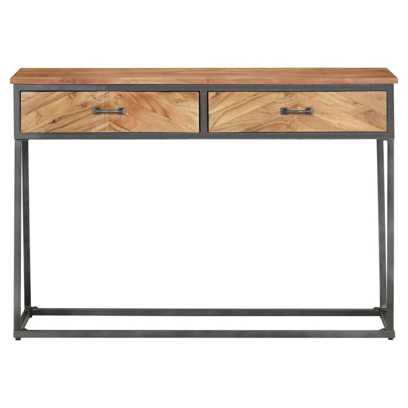 vidaXL tömör akácfa tálalóasztal 110 x 35 x 75 cm