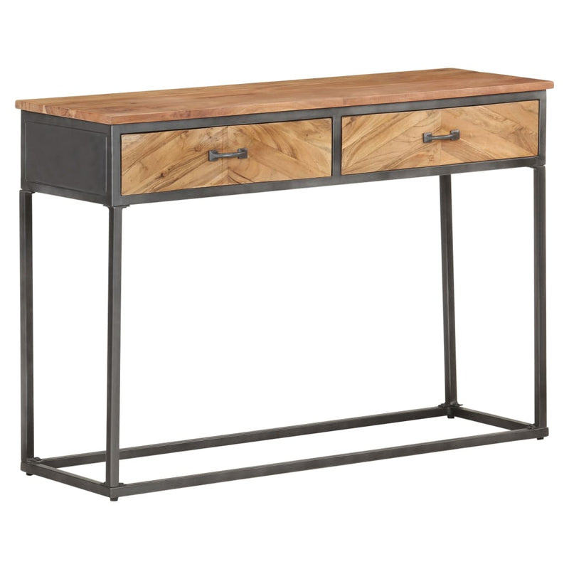 vidaXL tömör akácfa tálalóasztal 110 x 35 x 75 cm