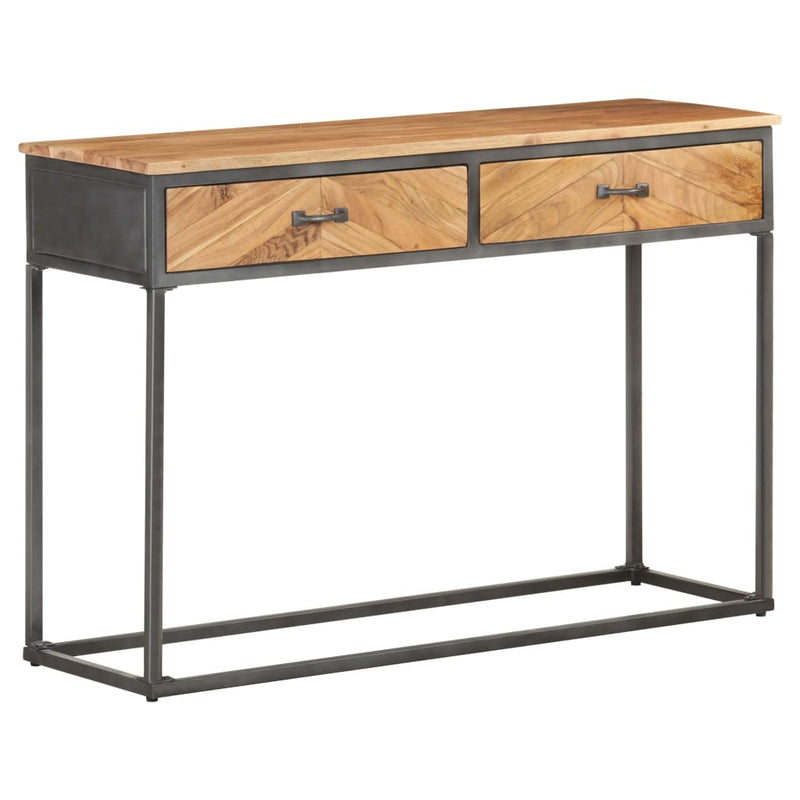 vidaXL tömör akácfa tálalóasztal 110 x 35 x 75 cm