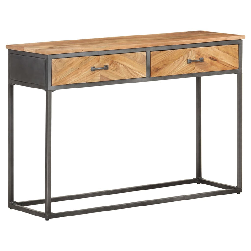vidaXL tömör akácfa tálalóasztal 110 x 35 x 75 cm