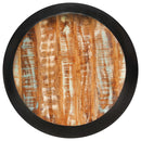 vidaXL fekete tömör újrahasznosított fa dohányzóasztal 68 x 68 x 30 cm