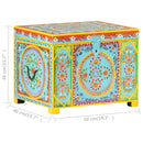 vidaXL kézzel festett tömör mangófa tárolóláda 50 x 40 x 40 cm