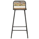 vidaXL 2 db tömör újrahasznosított fa bárszék