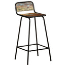 vidaXL 2 db tömör újrahasznosított fa bárszék