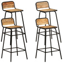 vidaXL 4 db tömör mangófa bárszék