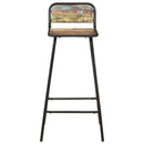 vidaXL 4 db tömör újrahasznosított fa bárszék