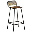 vidaXL 4 db tömör újrahasznosított fa bárszék