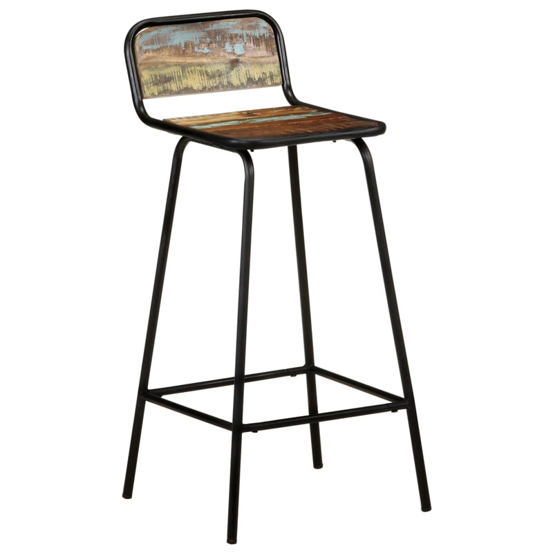 vidaXL 4 db tömör újrahasznosított fa bárszék