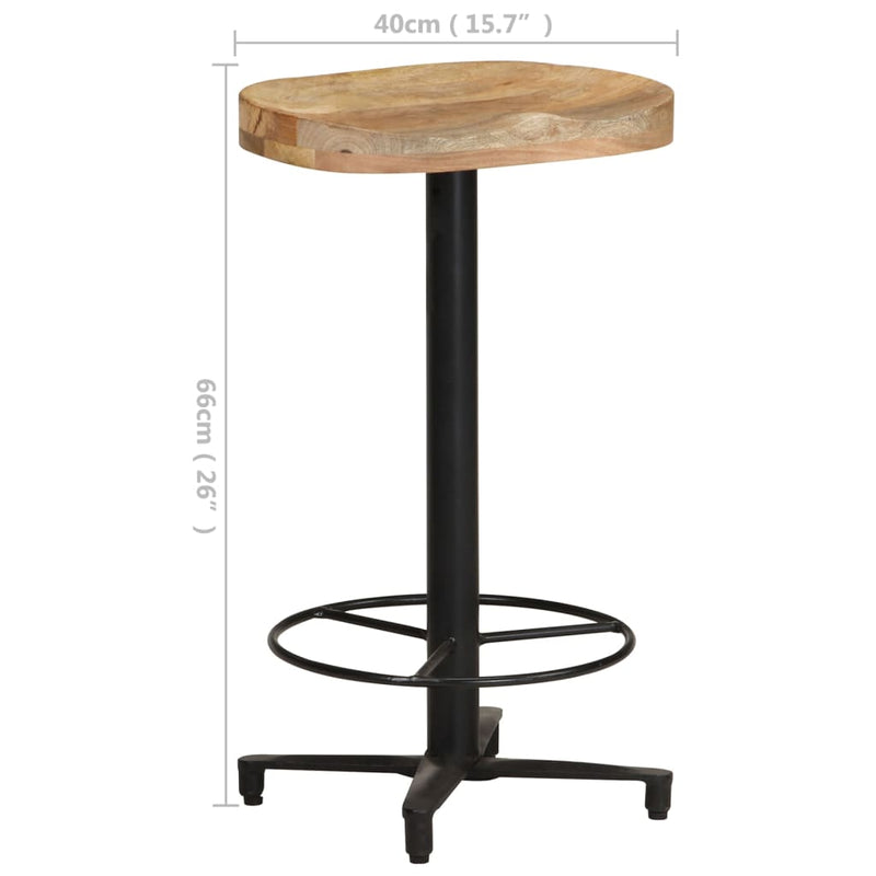 vidaXL 2 db tömör mangófa bárszék 66 cm