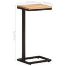 vidaXL 2 db tömör akácfa kisasztal 31,5 x 24,5 x 64,5 cm