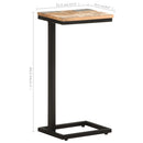 vidaXL 2 db tömör újrahasznosított fa kisasztal 31,5 x 24,5 x 64,5 cm