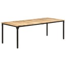 vidaXL nyers mangófa étkezőasztal 220 x 100 x 76 cm