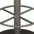 vidaXL barnás-szürke valódi bőr bárszék