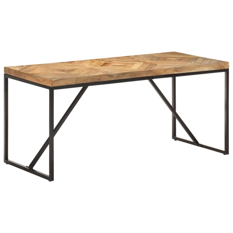 vidaXL tömör akác és mangófa étkezőasztal 160 x 70 x 76 cm