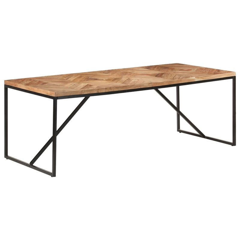 vidaXL tömör akác és mangófa étkezőasztal 200 x 90 x 76 cm