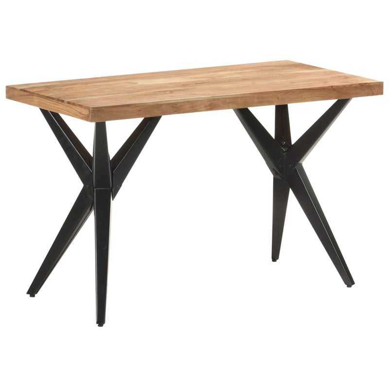 vidaXL tömör akácfa étkezőasztal 120 x 60 x 76 cm