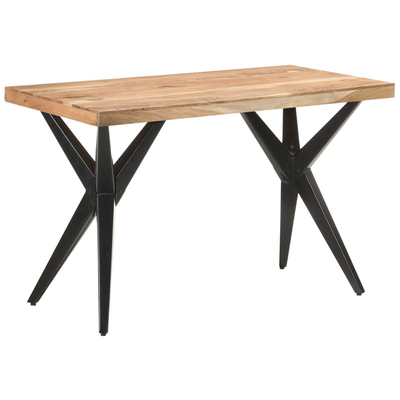 vidaXL tömör akácfa étkezőasztal 120 x 60 x 76 cm