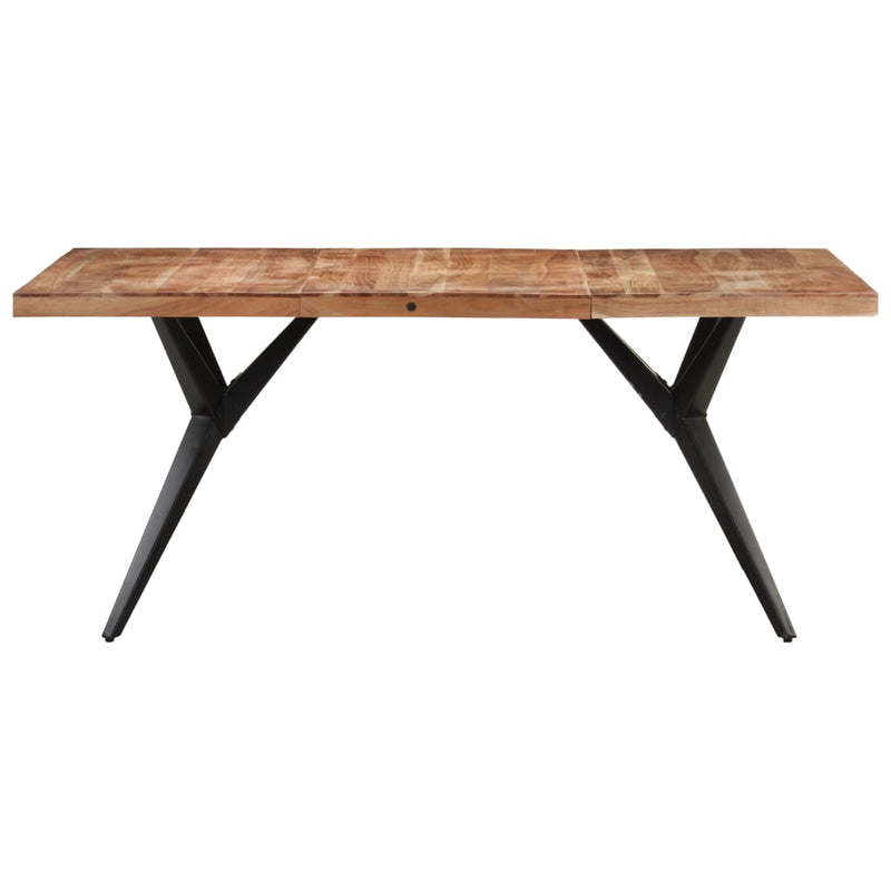 vidaXL tömör akácfa étkezőasztal 160 x 80 x 76 cm