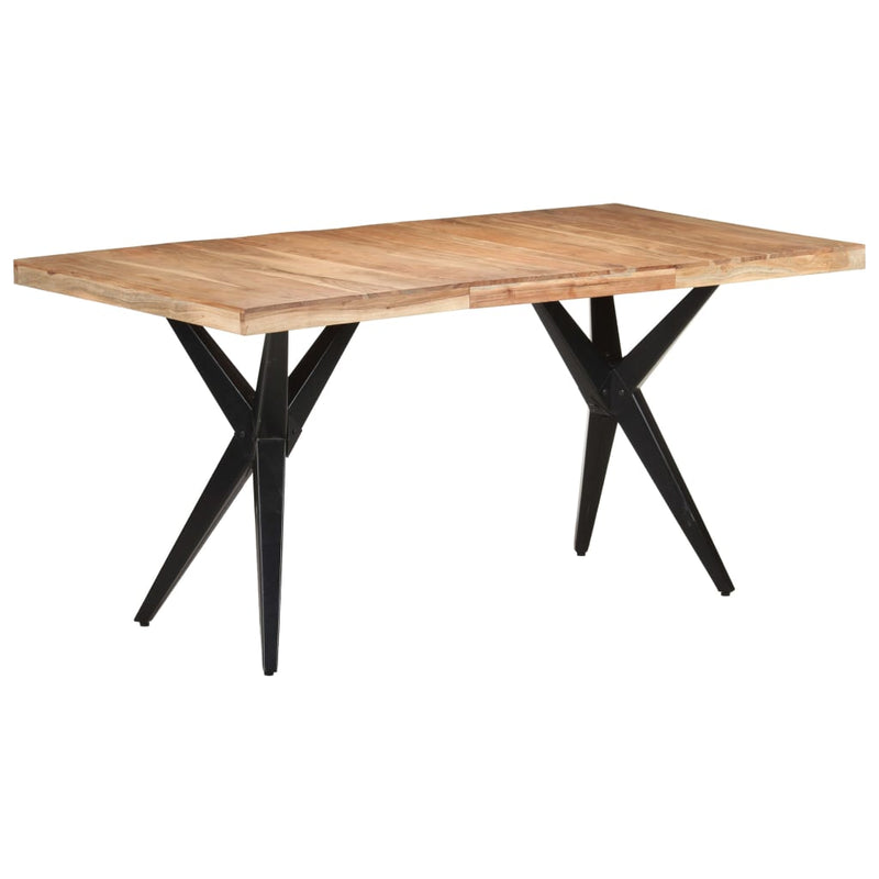 vidaXL tömör akácfa étkezőasztal 160 x 80 x 76 cm