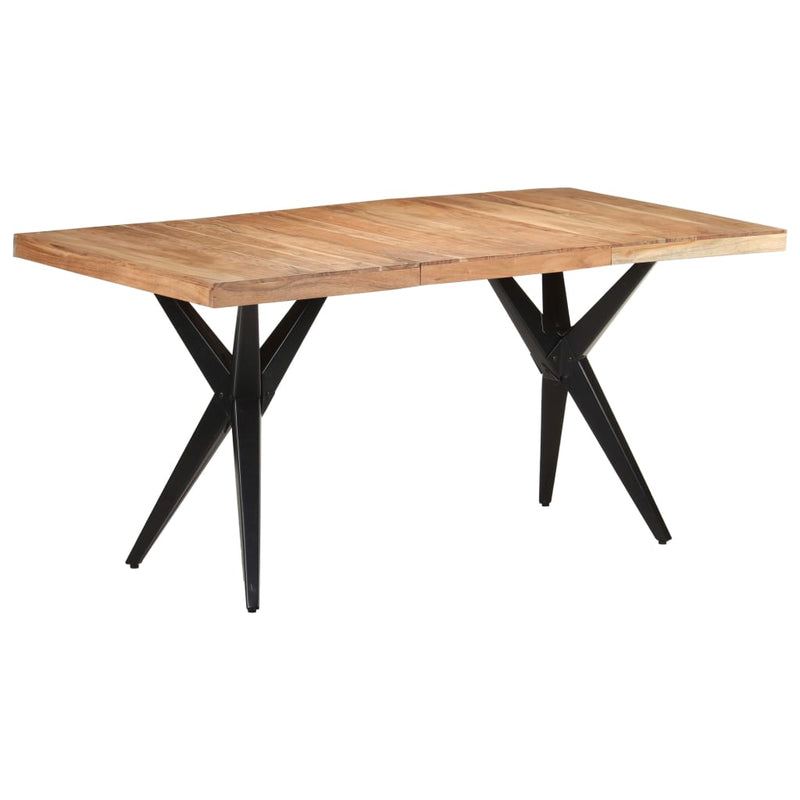 vidaXL tömör akácfa étkezőasztal 160 x 80 x 76 cm