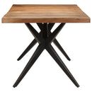 vidaXL tömör akácfa étkezőasztal 200 x 90 x 76 cm