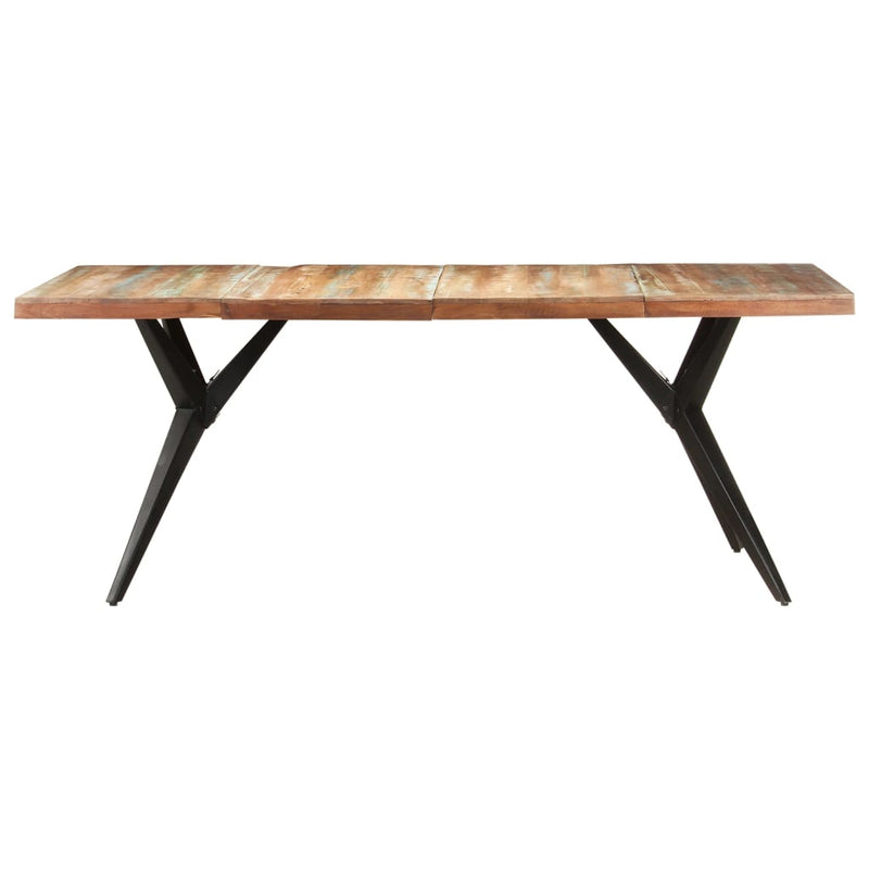 vidaXL tömör újrahasznosított fa étkezőasztal 200 x 90 x 76 cm