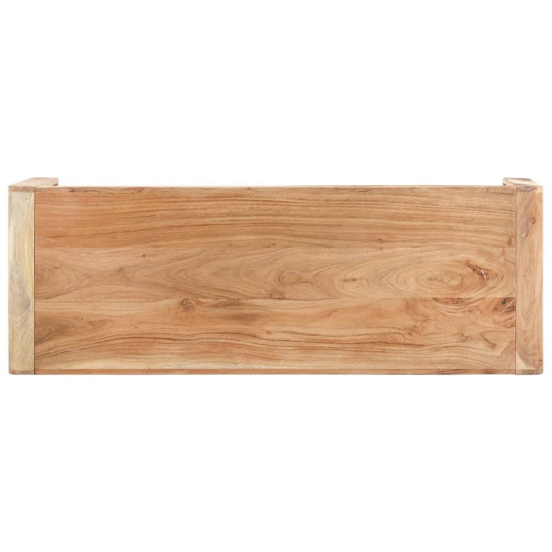 vidaXL tömör akácfa pad 110 x 38 x 46 cm